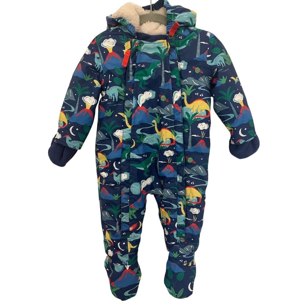 Baby Boden Dinosaur Volcano Snowsuit Bunting Size 6-9m